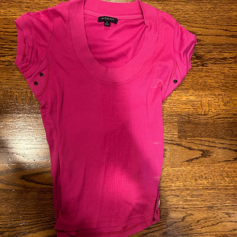 Burberry london pink ribbed top